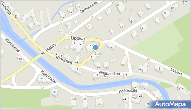 Lądek-Zdrój, Nadbrzeżna, 12, mapa Lądek-Zdrój