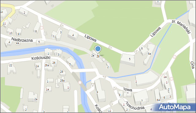 Lądek-Zdrój, Nadbrzeżna, 2b, mapa Lądek-Zdrój