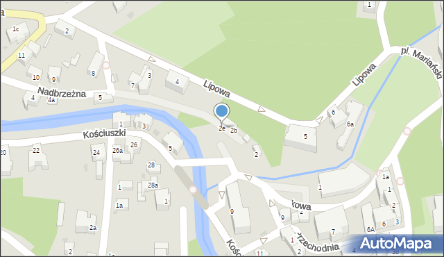 Lądek-Zdrój, Nadbrzeżna, 2e, mapa Lądek-Zdrój