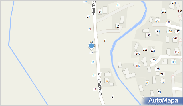 Ladzin, Nad Taborem, 17, mapa Ladzin