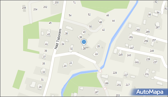 Ladzin, Nad Taborem, 28, mapa Ladzin