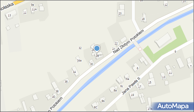 Łąka Prudnicka, Nad Złotym Potokiem, 28, mapa Łąka Prudnicka