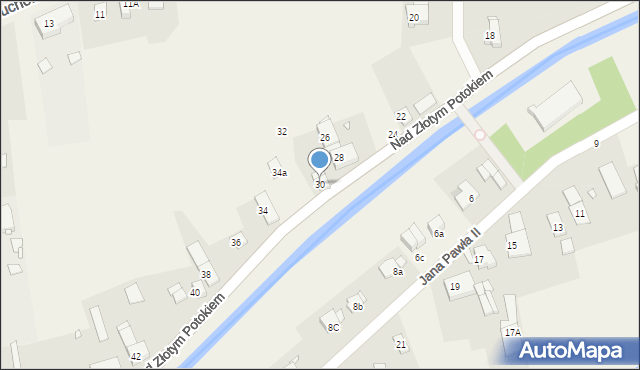 Łąka Prudnicka, Nad Złotym Potokiem, 30, mapa Łąka Prudnicka