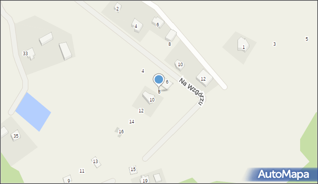 Łapalice, Na Wzgórzu, 8, mapa Łapalice