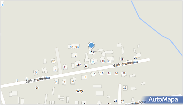 Łapy, Nadnarwiańska, 15A, mapa Łapy