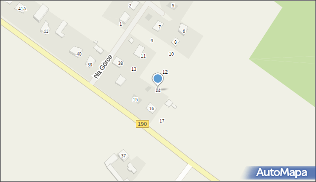 Łaziska, Na Górce, 14, mapa Łaziska