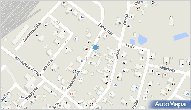 Łazy, Narutowicza Gabriela, 48, mapa Łazy