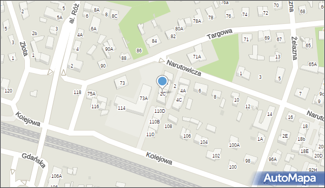 Legionowo, Narutowicza Gabriela, 2C, mapa Legionowo