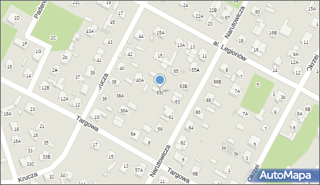 Legionowo, Narutowicza Gabriela, 63c, mapa Legionowo