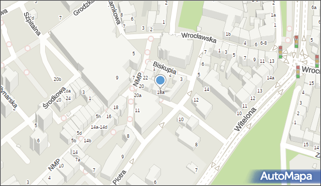 Legnica, Najświętszej Marii Panny, 18a, mapa Legnicy