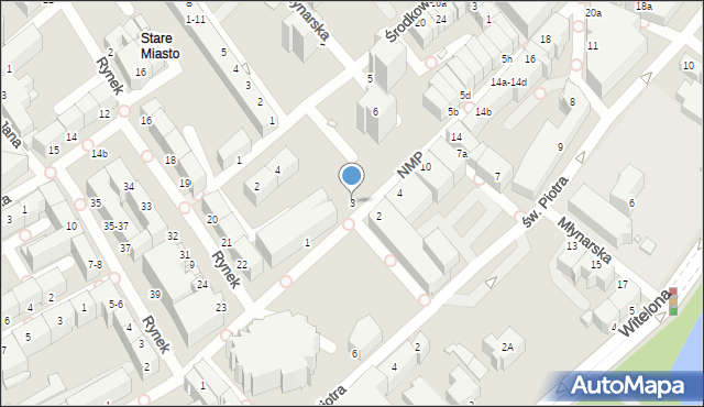 Legnica, Najświętszej Marii Panny, 3, mapa Legnicy