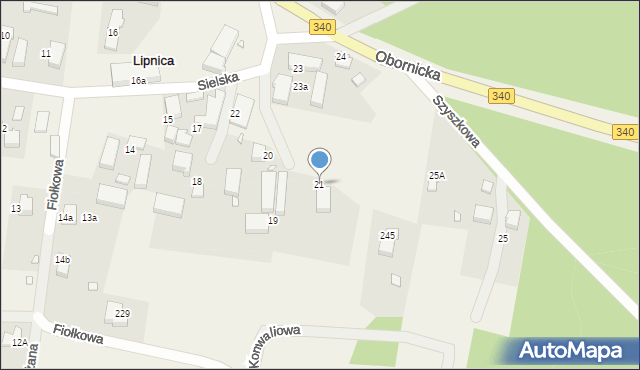 Lipnica, Nagietkowa, 3, mapa Lipnica