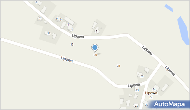 Lipowa, Nadwiślańska, 30, mapa Lipowa