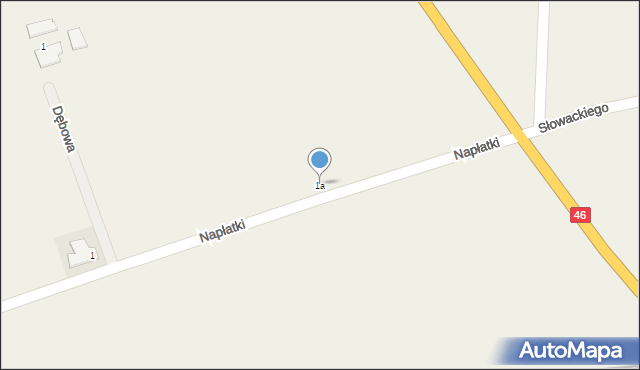 Lisowice, Napłatki, 1a, mapa Lisowice