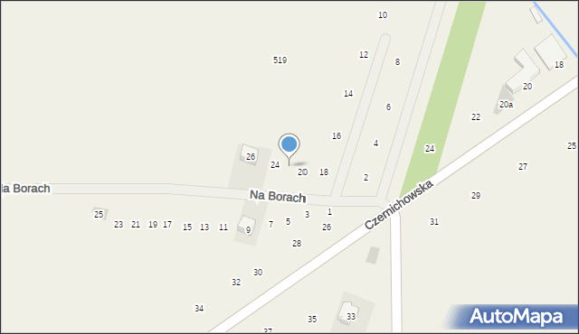 Liszki, Na Borach, 22, mapa Liszki