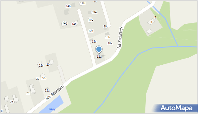 Łodygowice, Na Stawach, 12a, mapa Łodygowice