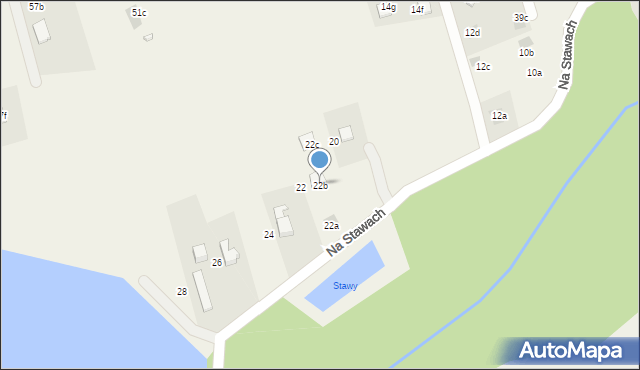 Łodygowice, Na Stawach, 22b, mapa Łodygowice
