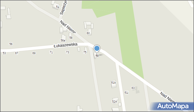 Łódź, Nad Niemnem, 59, mapa Łodzi