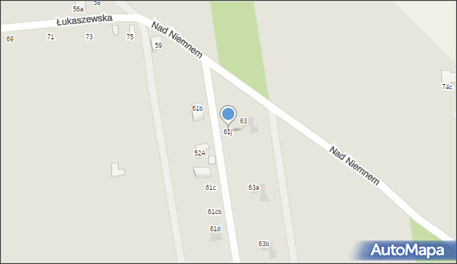 Łódź, Nad Niemnem, 61j, mapa Łodzi