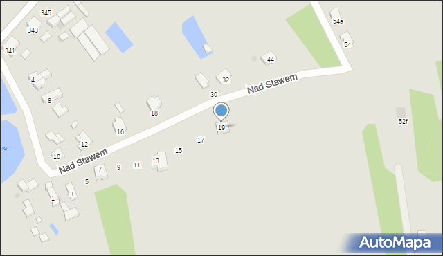 Łódź, Nad Stawem, 19, mapa Łodzi