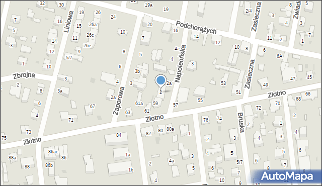 Łódź, Napoleońska, 2, mapa Łodzi