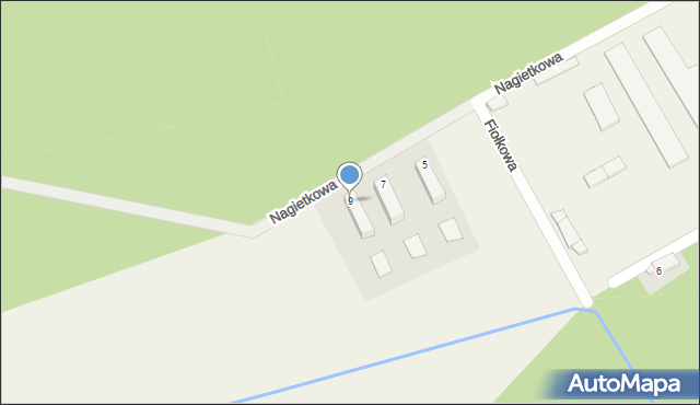 Łomnica, Nagietkowa, 9, mapa Łomnica