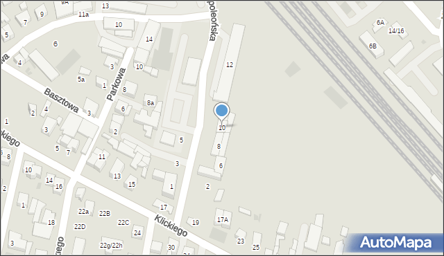 Łowicz, Napoleońska, 10, mapa Łowicza