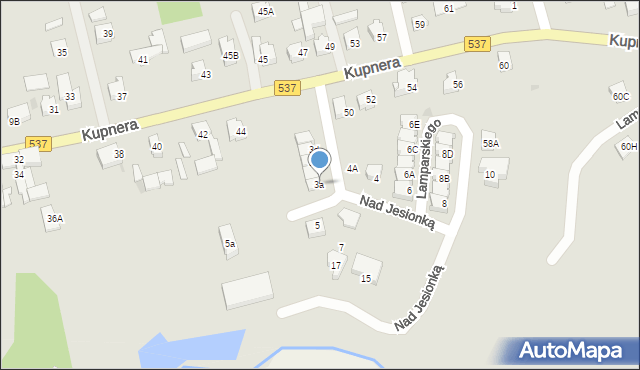 Lubawa, Nad Jesionką, 3a, mapa Lubawa