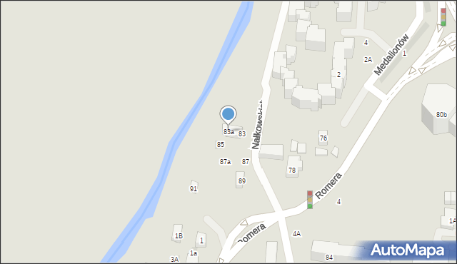 Lublin, Nałkowskich, 83a, mapa Lublina