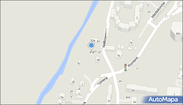 Lublin, Nałkowskich, 87a, mapa Lublina