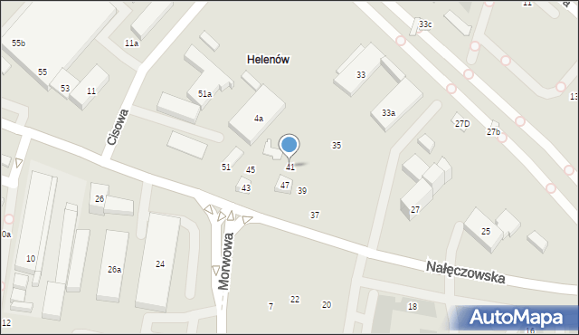 Lublin, Nałęczowska, 41, mapa Lublina