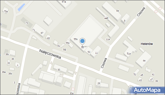 Lublin, Nałęczowska, 55, mapa Lublina