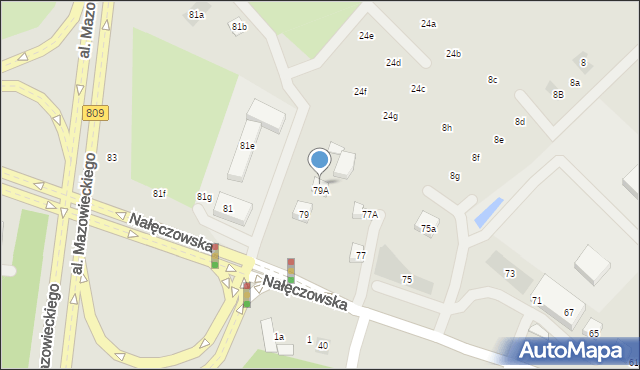 Lublin, Nałęczowska, 79d, mapa Lublina