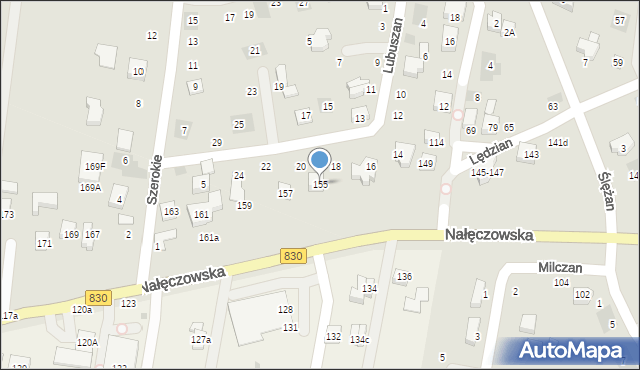 Lublin, Nałęczowska, 155, mapa Lublina