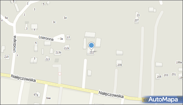 Lublin, Nałęczowska, 211, mapa Lublina