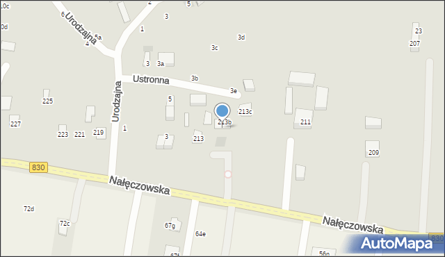 Lublin, Nałęczowska, 213d, mapa Lublina