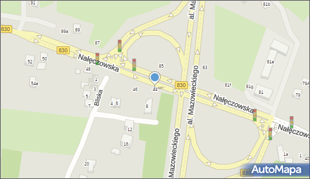 Lublin, Nałęczowska, 44, mapa Lublina