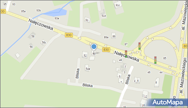 Lublin, Nałęczowska, 50, mapa Lublina