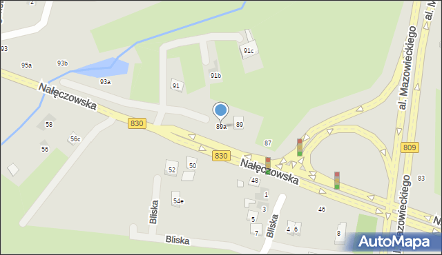 Lublin, Nałęczowska, 89a, mapa Lublina