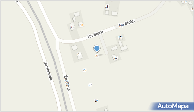Łuczyce, Na Stoku, 21, mapa Łuczyce