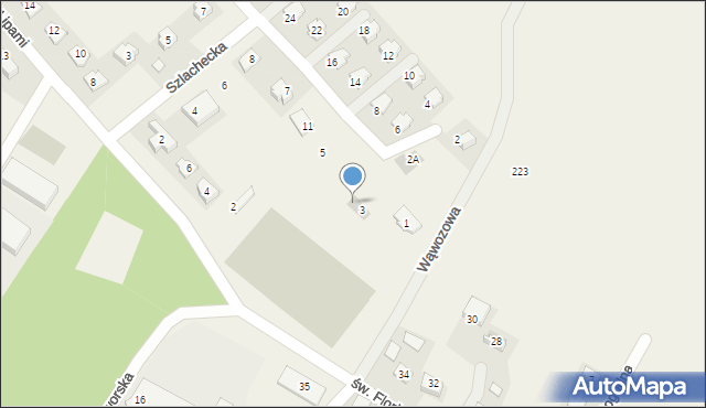 Łuczyce, Nad Potokiem, 3a, mapa Łuczyce