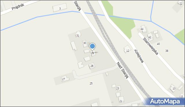 Łuczyce, Nad Stacją, 29, mapa Łuczyce