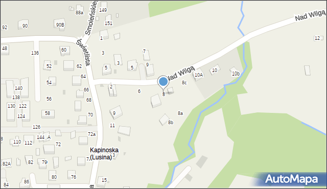 Lusina, Nad Wilgą, 8, mapa Lusina