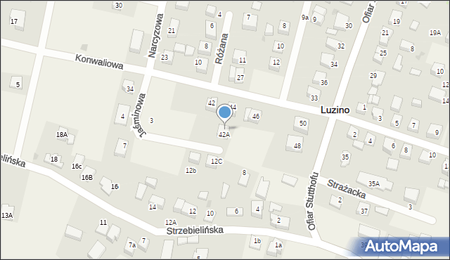 Luzino, Narcyzowa, 42, mapa Luzino