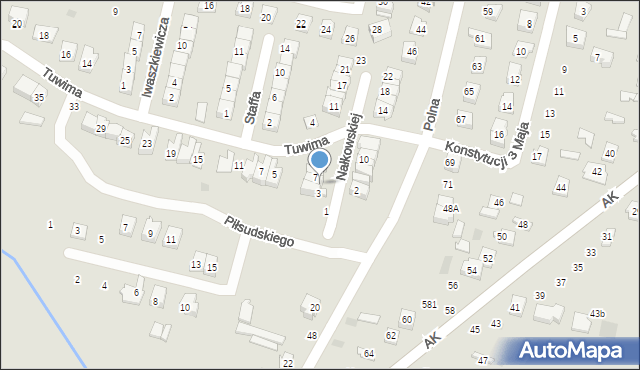 Maków Mazowiecki, Nałkowskiej Zofii, 5, mapa Maków Mazowiecki