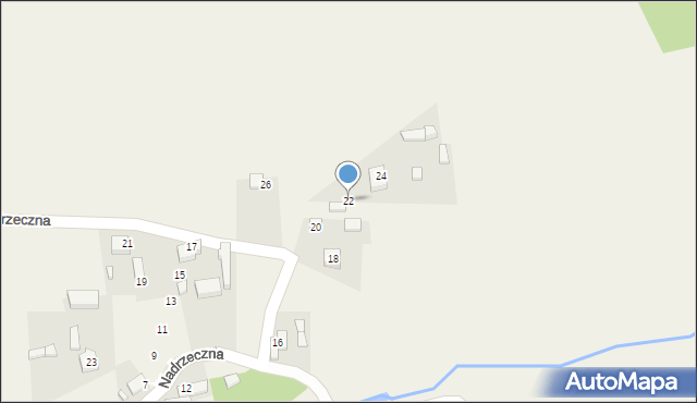 Maluszyn, Nadrzeczna, 22, mapa Maluszyn