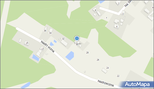 Marcinowice, Nadrzeczna, 30, mapa Marcinowice