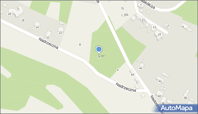 Marcinowice, Nadrzeczna, 6, mapa Marcinowice