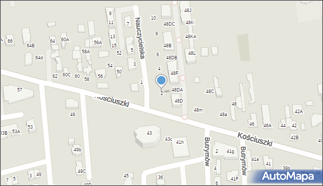 Marki, Nauczycielska, 2, mapa Marki