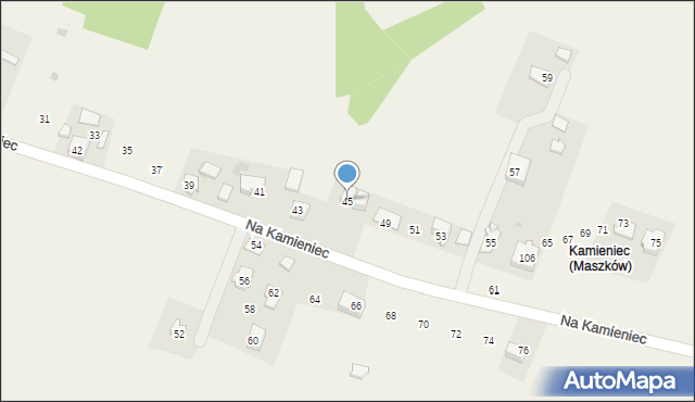 Maszków, Na Kamieniec, 45, mapa Maszków